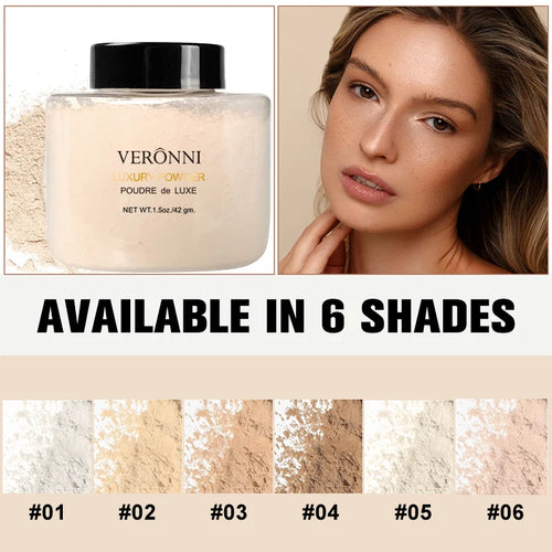 6 Colors Oil-control Banana Loose Powder Waterproof Long-lasting Full Coverage Face Compact Setting Powder Makeup Cosmetics